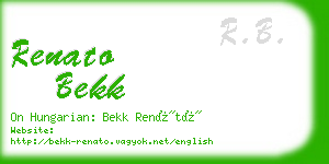 renato bekk business card